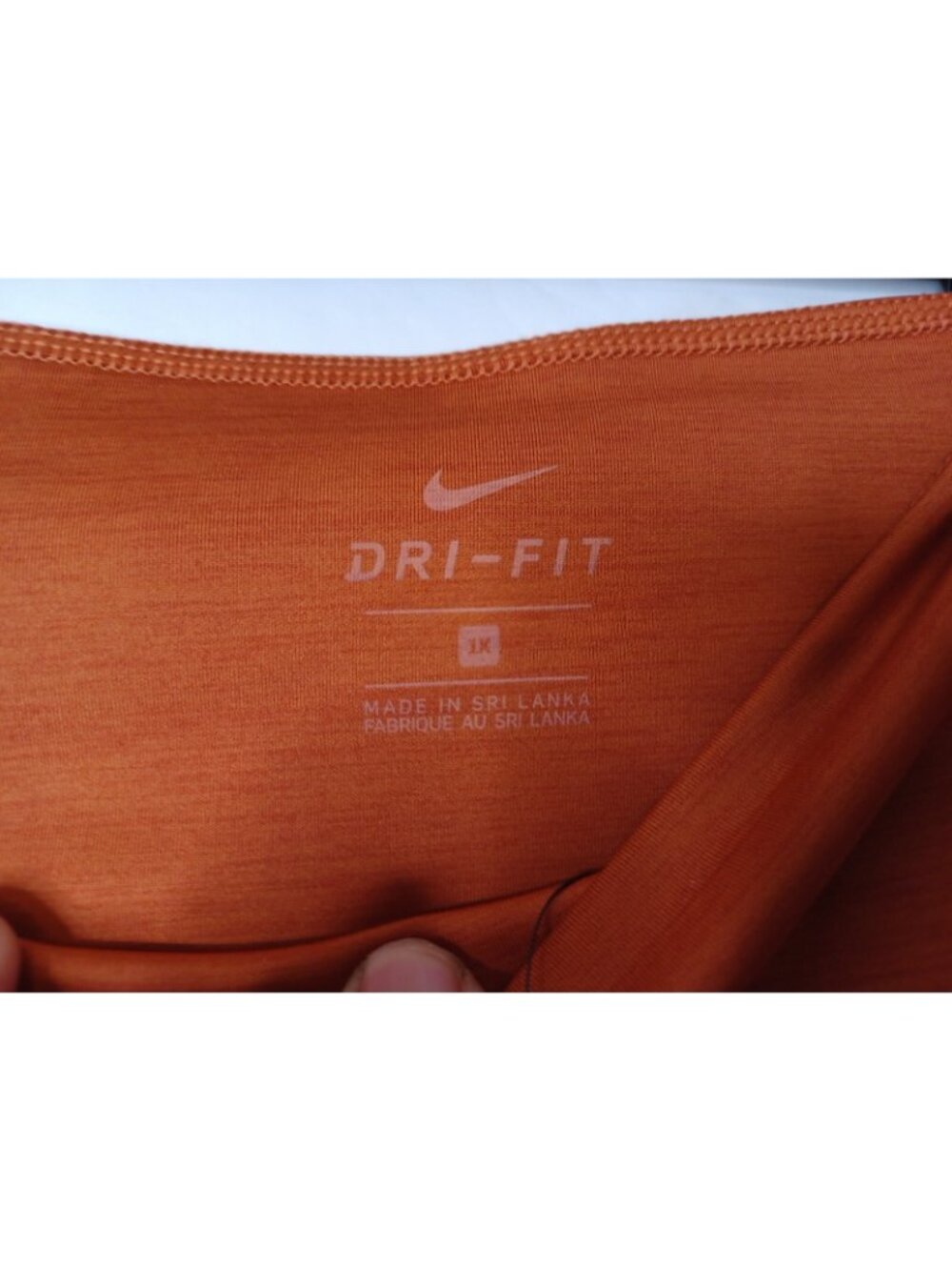 NIKE Dri Fit Orange Capri Activewear Leggings CU8607-810 Womens Plus 1X 34X25 - Picture 4 of 6
